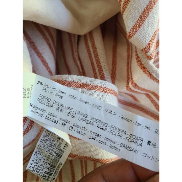 Zara Striped Mini Wrap Dress TRF Collection Women's Medium Sleeveless Wide Strap - Picture 7 of 7